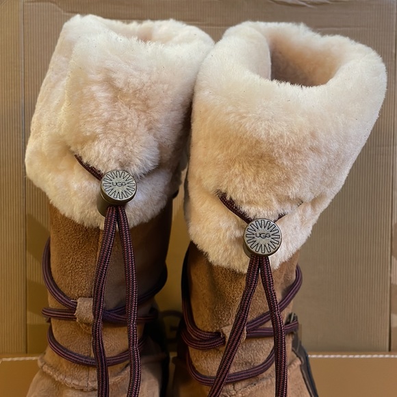 Brand New Womens UGG Orellen Chestnut Thinsulate Waterproof Winter Snow Boots - Picture 2 of 12